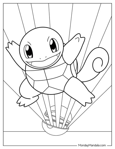 squirtle coloring page|Squirtle Coloring Pages (Free PDF Printables)